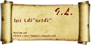 Ipi László névjegykártya
