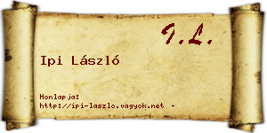 Ipi László névjegykártya